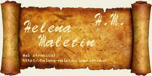 Helena Maletin vizit kartica